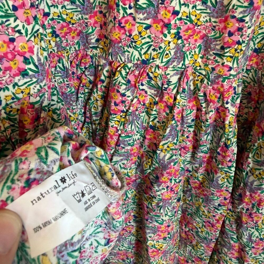 Natural Life Floral Sleeveless Riley Mini A-Line Dress Women's Size Large - Picture 6 of 7